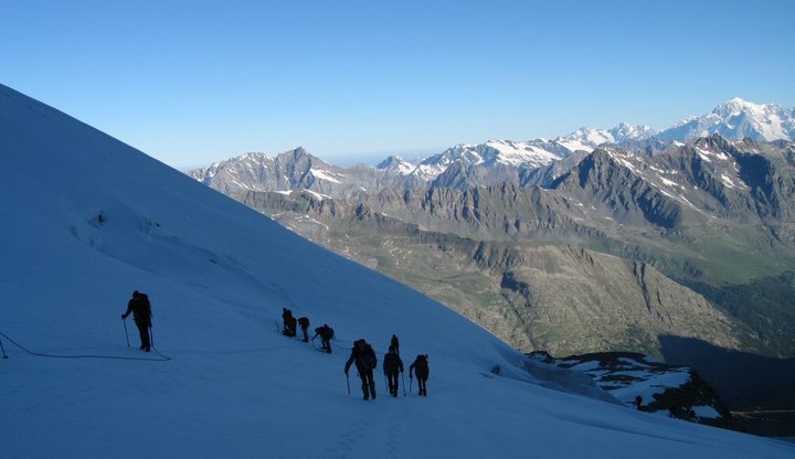 Training near Mt Blanc, Chamonix
