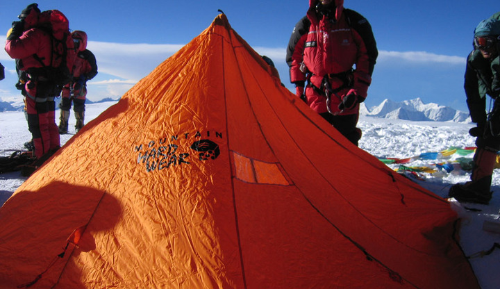Summit Tent used for taking blood samples