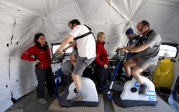 Lode excersise bikes in DRASH tent