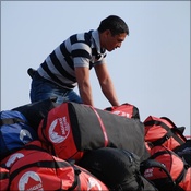 Kewal from Summit Trekking arranges the bags