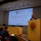 Mr B Sethia, President of the RSM welcomes the audience