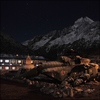 RMcM Helicopter and Lodge by night