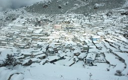 Namche covered in snow