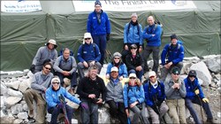 Trek D arriving at base camp