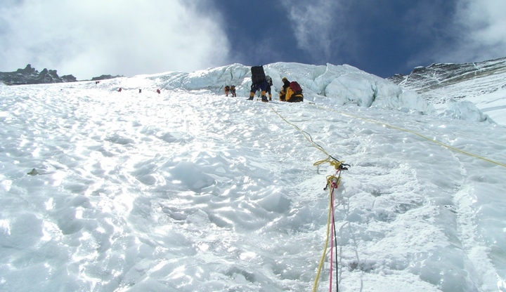 High on the Lhotse Face