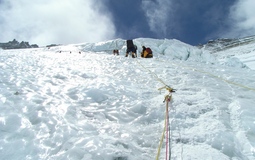 High on the Lhotse Face