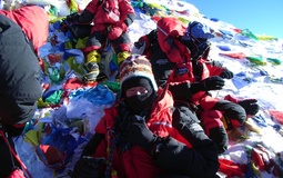 Chris Imray and Nigel Hart on the Summit of Everest
