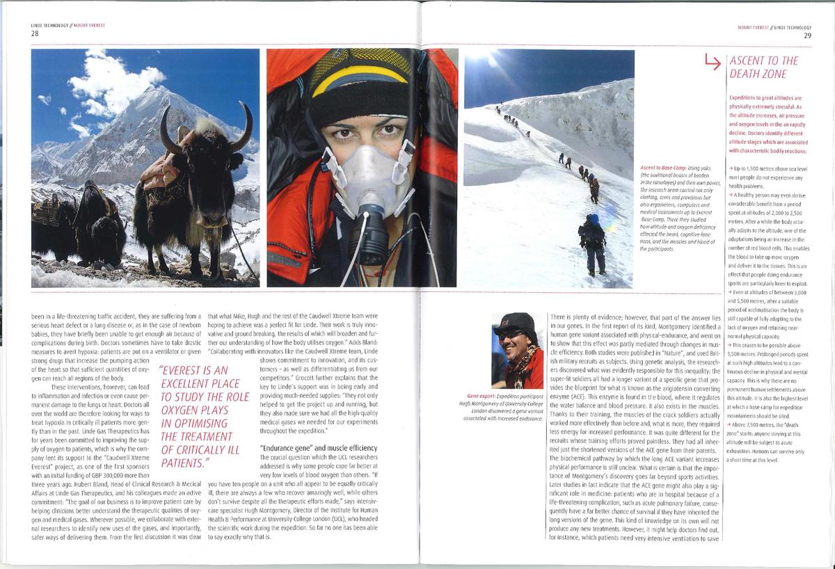 Linde Technology magazine - Xtreme Everest