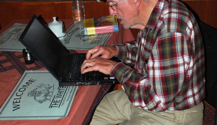 Jim Milledge at work in Pheriche
